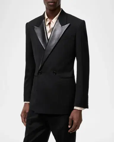 Burberry Men's Slim Fit Wool Satin-Lapel Tuxedo Jacket | Thumbnail 2 Burberry Men's Slim Fit Wool Satin-Lapel Tuxedo Jacket | Thumbnail 2