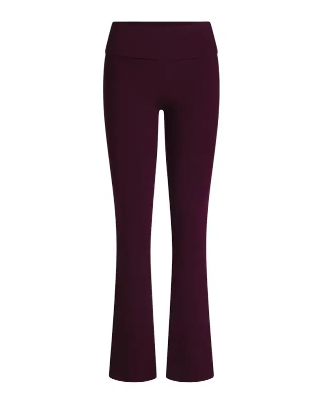 Skims Cotton Jersey Foldover Flare-Leg Pants