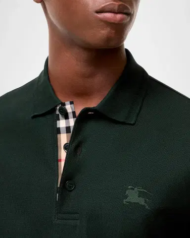 Burberry Men's Eddie EKD Check-Placket Polo Shirt | Thumbnail 3