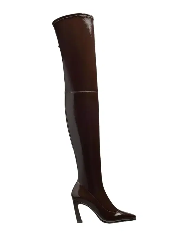 Stuart Weitzman 85mm Ultrastassi Stretch Vinyl Leather Over-The-Knee Boots