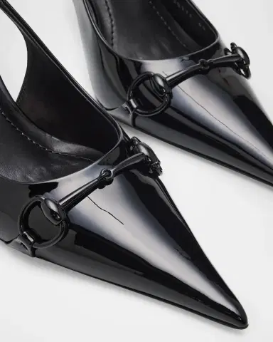 Gucci 80mm Donna Patent Leather Slingback Pumps | Thumbnail 5 Gucci 80mm Donna Patent Leather Slingback Pumps | Thumbnail 5