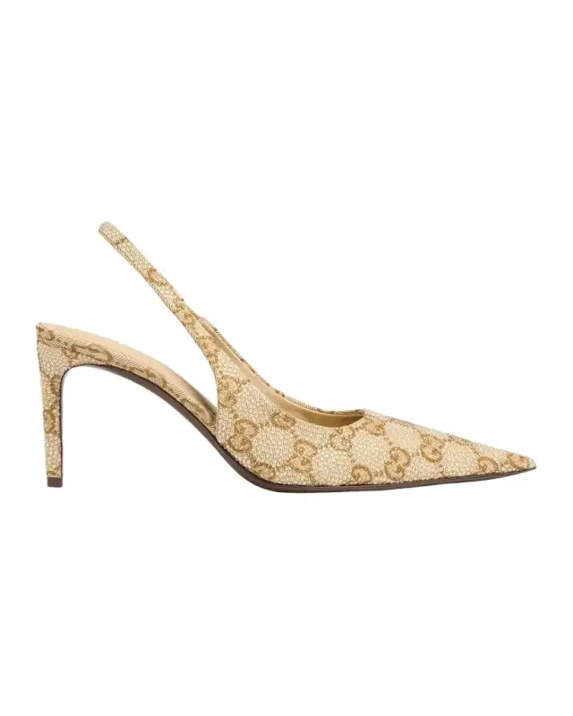 Gucci Donna 80MM Embellished GG Slingback Pumps