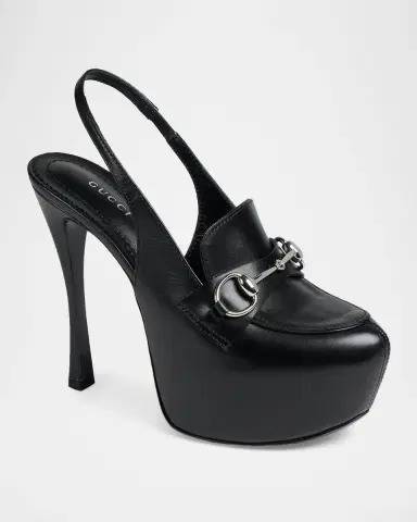 Gucci Fame Leather Platform Slingback Pumps | Thumbnail 5 Gucci Fame Leather Platform Slingback Pumps | Thumbnail 5