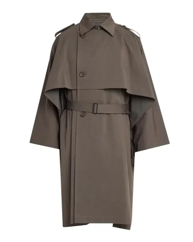 Issey Miyake Men's Overlap Cotton-Blend Cape Coat