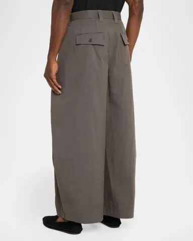 Issey Miyake Men's Overlap Cotton-Blend Wide-Leg Pants | Thumbnail 3 Issey Miyake Men's Overlap Cotton-Blend Wide-Leg Pants | Thumbnail 3