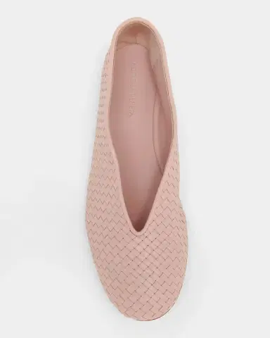 Bottega Veneta Micro Woven Nappa Leather Ballerina Flats | Thumbnail 4