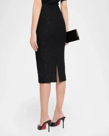 Roland Mouret Sequin Boucle Midi Pencil Skirt | Thumbnail 3