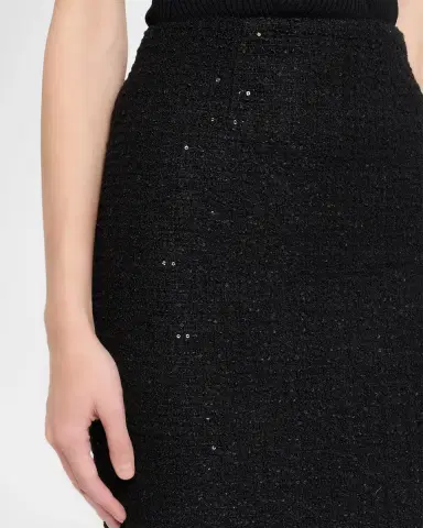 Roland Mouret Sequin Boucle Midi Pencil Skirt | Thumbnail 5