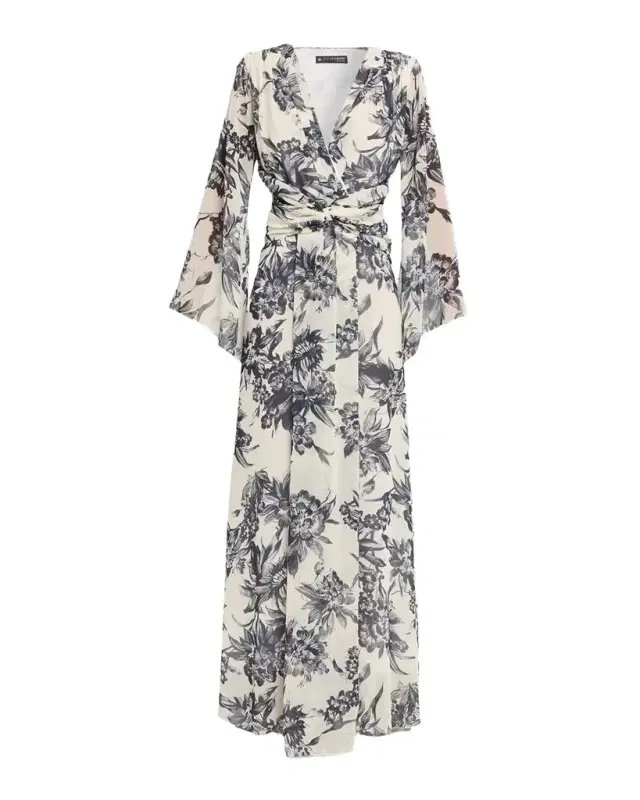 Chiara Boni La Petite Robe Pawel Twist-Front Floral Gown