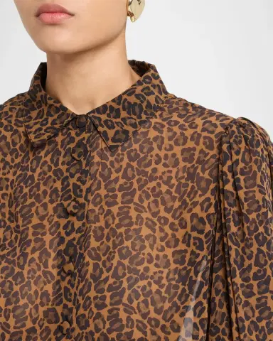 Frame The Silk Prairie Leopard Blouse | Thumbnail 5 Frame The Silk Prairie Leopard Blouse | Thumbnail 5