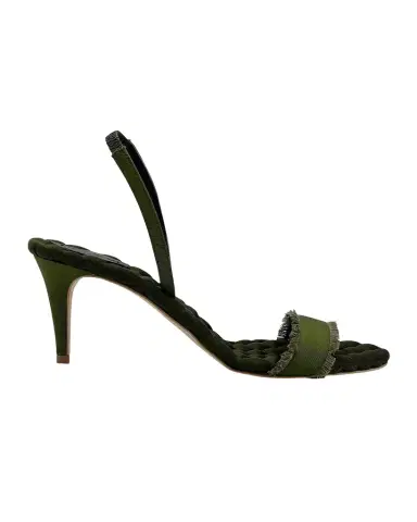 Aera Claudia Frayed Vegan Grosgrain Slingback Sandals | Thumbnail 1