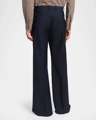 Jil Sander Men's Wool Blend Wide-Leg Trousers | Thumbnail 3