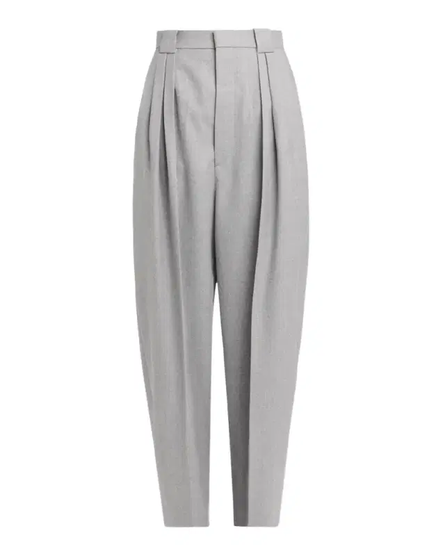 Bottega Veneta Pleated Wool Barrel-Leg Trousers
