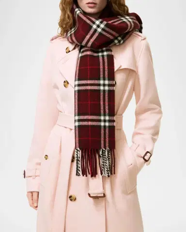 Burberry Sparkle Check Cashmere Scarf | Thumbnail 2