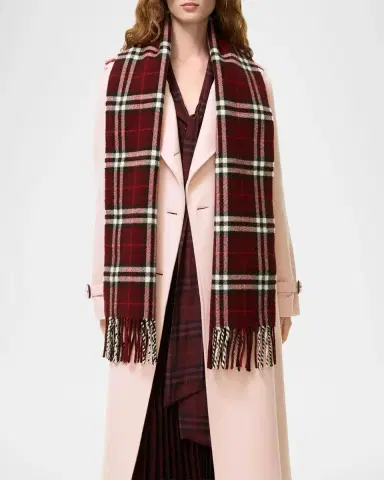 Burberry Sparkle Check Cashmere Scarf | Thumbnail 3