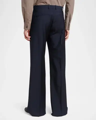 Jil Sander Men's Wool Blend Wide-Leg Trousers | Thumbnail 3