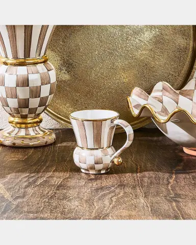 MacKenzie-Childs Mocha Check Ceramic Mug | Thumbnail 3