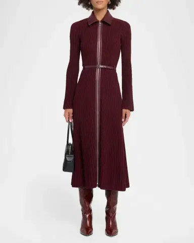 Simkhai Ismelle Ribbed Midi Dress | Thumbnail 2 Simkhai Ismelle Ribbed Midi Dress | Thumbnail 2