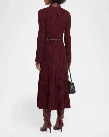 Simkhai Ismelle Ribbed Midi Dress | Thumbnail 3 Simkhai Ismelle Ribbed Midi Dress | Thumbnail 3