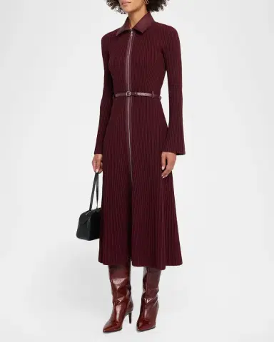 Simkhai Ismelle Ribbed Midi Dress | Thumbnail 4 Simkhai Ismelle Ribbed Midi Dress | Thumbnail 4