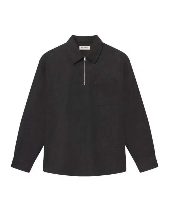 Frame Men's Wool-Blend Half-Zip Overshirt