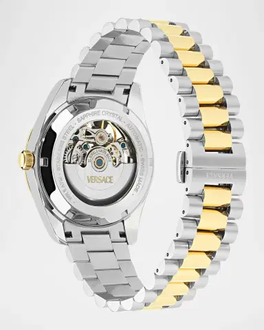 Versace Men's Millenyium Automatic Two-Tone Bracelet Watch, 40mm | Thumbnail 3 Versace Men's Millenyium Automatic Two-Tone Bracelet Watch, 40mm | Thumbnail 3