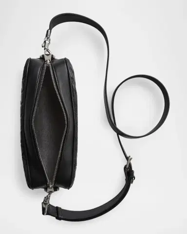 Bottega Veneta Men's Small Intrecciato Suede and Leather Camera Bag | Thumbnail 3 Bottega Veneta Men's Small Intrecciato Suede and Leather Camera Bag | Thumbnail 3