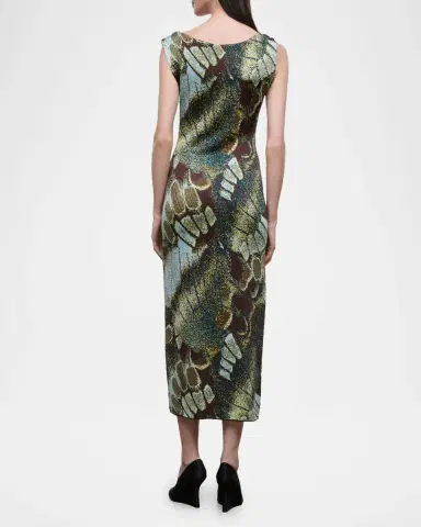 Staud Veronica Abstract Midi Dress | Thumbnail 3 Staud Veronica Abstract Midi Dress | Thumbnail 3