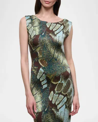 Staud Veronica Abstract Midi Dress | Thumbnail 5 Staud Veronica Abstract Midi Dress | Thumbnail 5