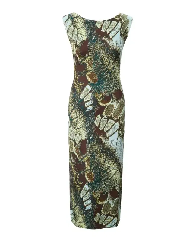 Staud Veronica Abstract Midi Dress
