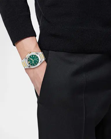 Versace Men's Tolomeo Chrono Two-Tone Bracelet Watch, 40mm | Thumbnail 2 Versace Men's Tolomeo Chrono Two-Tone Bracelet Watch, 40mm | Thumbnail 2