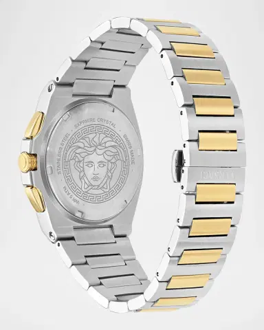 Versace Men's Tolomeo Chrono Two-Tone Bracelet Watch, 40mm | Thumbnail 3 Versace Men's Tolomeo Chrono Two-Tone Bracelet Watch, 40mm | Thumbnail 3