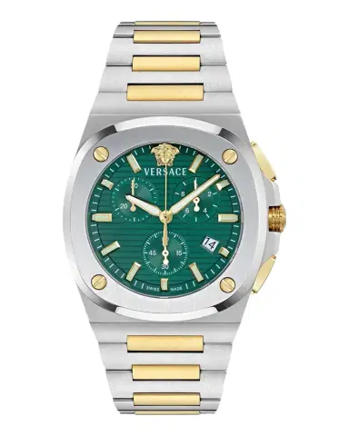 Versace Men's Tolomeo Chrono Two-Tone Bracelet Watch, 40mm | Thumbnail 1 Versace Men's Tolomeo Chrono Two-Tone Bracelet Watch, 40mm | Thumbnail 1
