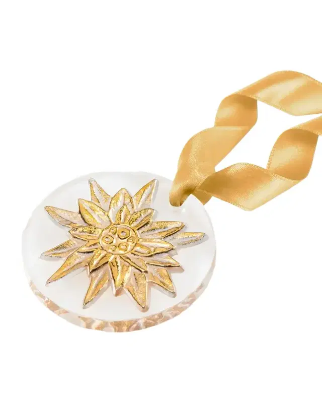 Lalique Edelweiss Lead-Free Crystal Ornament