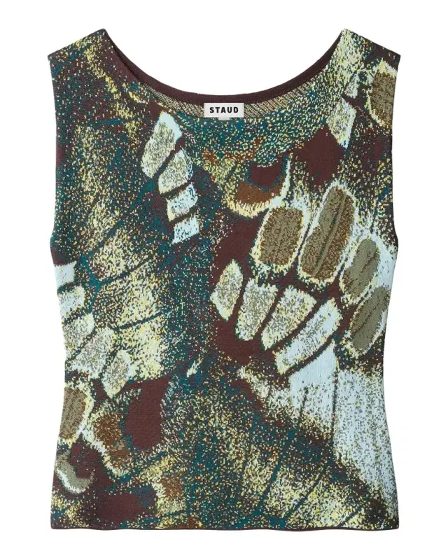Staud Veronica Butterfly Knit Tank Top