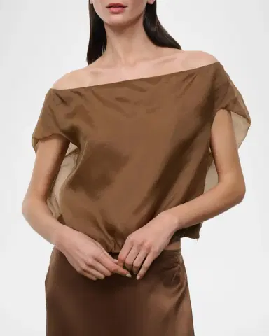 Staud Larissa Sheer Off-Shoulder Top | Thumbnail 4 Staud Larissa Sheer Off-Shoulder Top | Thumbnail 4