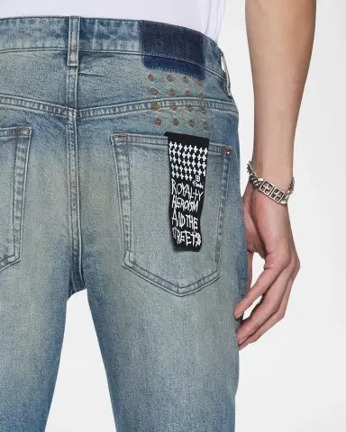 Ksubi Men's Bronko Portland Faded Denim Bootcut Jeans | Thumbnail 4