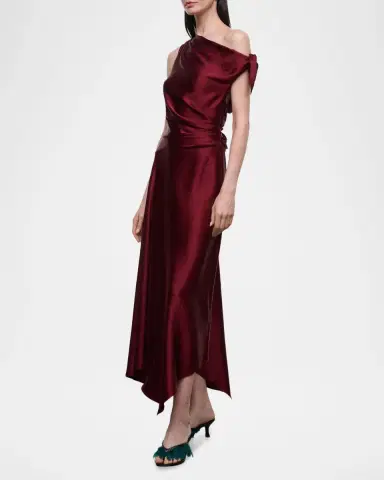 Staud Portia Asymmetric Handkerchief Midi Dress | Thumbnail 4 Staud Portia Asymmetric Handkerchief Midi Dress | Thumbnail 4