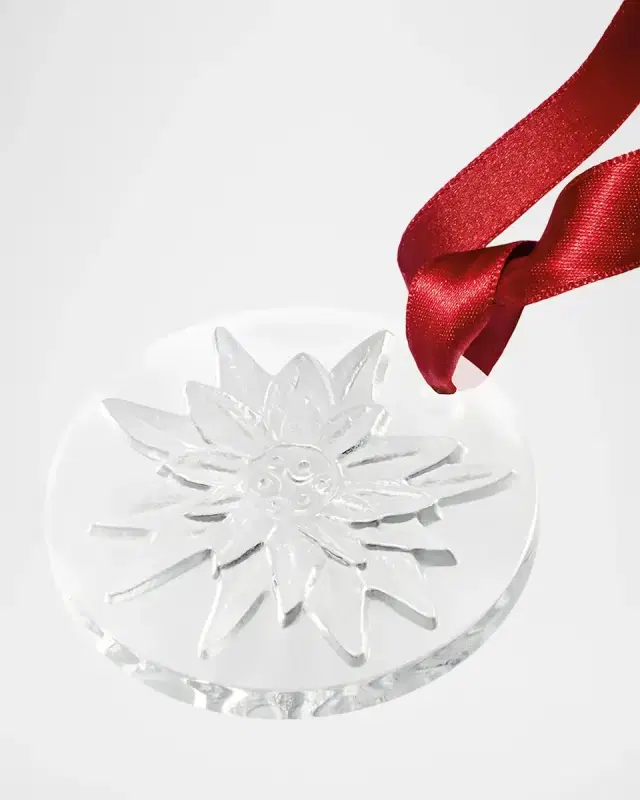 Lalique Edelweiss Lead-Free Crystal Ornament