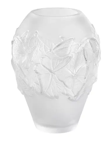 Lalique Papillons Medium Frosted Crystal Vase | Thumbnail 3 Lalique Papillons Medium Frosted Crystal Vase | Thumbnail 3
