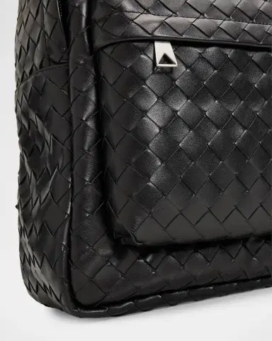 Bottega Veneta Men's Medium Intrecciato Leather Backpack | Thumbnail 6 Bottega Veneta Men's Medium Intrecciato Leather Backpack | Thumbnail 6