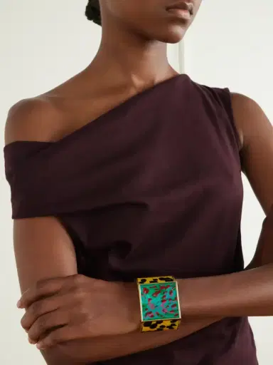 Dries Van Noten Gold-tone Enamel Bracelet | Thumbnail 2