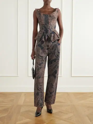 Vivienne Westwood Monday Vest Rinted Organic Denim Corset Top | Thumbnail 2