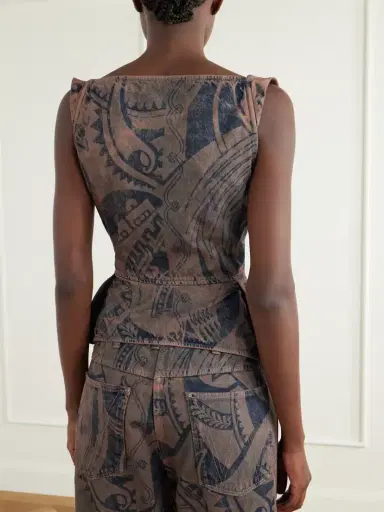 Vivienne Westwood Monday Vest Rinted Organic Denim Corset Top | Thumbnail 3
