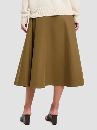 TWP Women's Full Sweep Circle Double-Canvas Cotton A-Line Midi Skirt | Thumbnail 3 TWP Women's Full Sweep Circle Double-Canvas Cotton A-Line Midi Skirt | Thumbnail 3