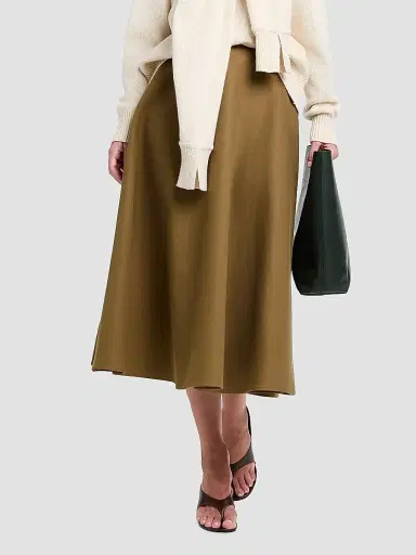 TWP Women's Full Sweep Circle Double-Canvas Cotton A-Line Midi Skirt | Thumbnail 4 TWP Women's Full Sweep Circle Double-Canvas Cotton A-Line Midi Skirt | Thumbnail 4