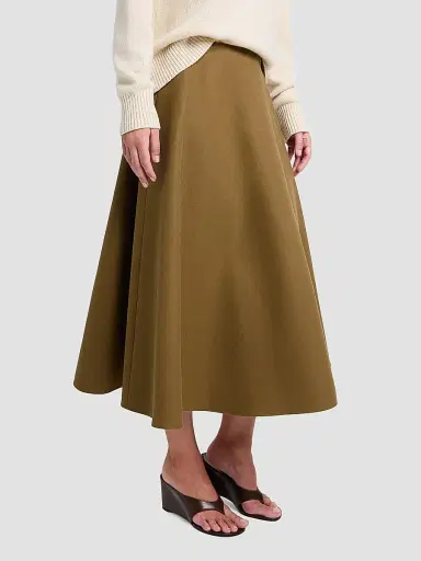 TWP Women's Full Sweep Circle Double-Canvas Cotton A-Line Midi Skirt | Thumbnail 6 TWP Women's Full Sweep Circle Double-Canvas Cotton A-Line Midi Skirt | Thumbnail 6