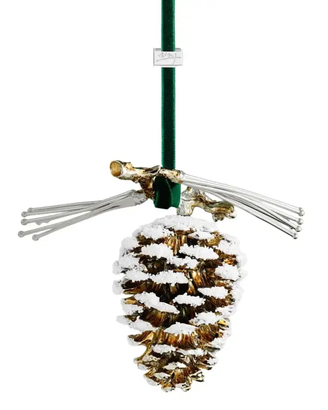 Michael Aram Pine Cone Snowy Christmas Ornament