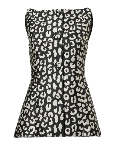 Carolina Herrera High-Neck Leopard Jacquard Single-Breasted Vest | Thumbnail 2