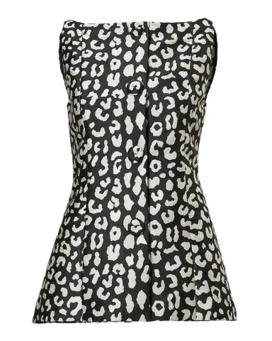 Carolina Herrera High-Neck Leopard Jacquard Single-Breasted Vest | Thumbnail 1
